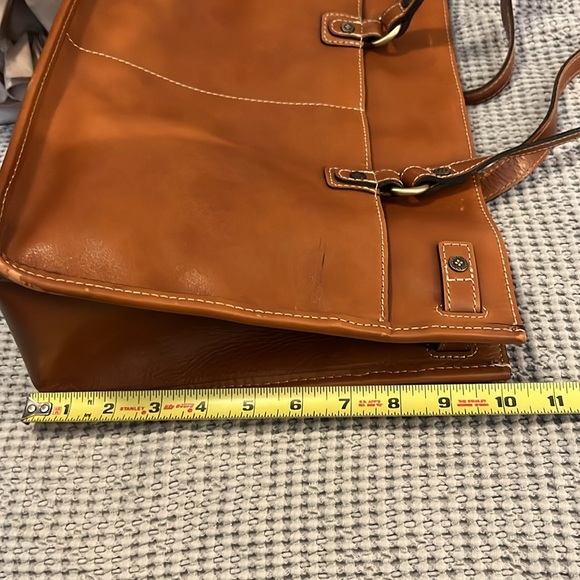 Patricia Nash Tan Light Cognac Brown Leather Olivenzia Tote Bag - Picture 10 of 16